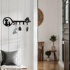1pc Metal Wall Mounted Storage Rack Dog Cat House Design Key Holder, Wall Hanging Storage Key Holder Towel Rack,Coat Rack