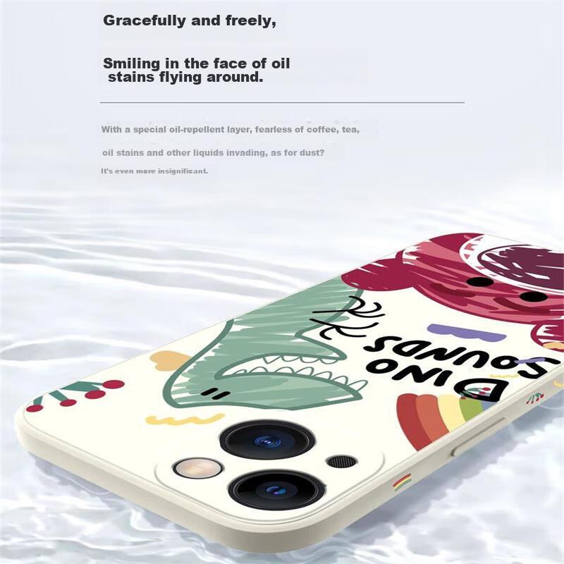 IPhone 14 Case, Liquid Silicone Protective Cover for IPhone 14, Painted Creative Shockproof Soft Doodle Winnie The Pooh], White