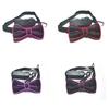 LED Bow Tie Glow In The Dark Adjustable Button Various Light Modes for Parties Weddings Halloween Cosplay