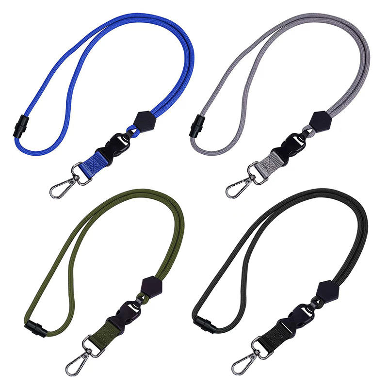 Heavy-Duty Hexagonal Adjustable Metal Hook Round Rope Strap Safety Buckle Removable Buckle Hanging Neck Employee Business Card Holder