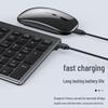 Ультратонкий Bluetooth+2.4G Трехрежимный Комплект Клавиатуры и Мыши с Цифровым Блоком