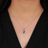 Красивое модное ожерелье с подвеской из натурального синего кианита, легкие роскошные драгоценные камни, серебряные украшения, подарок на день рождения для женщин и девочек