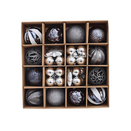 42 шт. Расписные елочные шары Пластиковый подвесной набор для декора для елки и вечеринки Небьющиеся Легкие Праздничный домашний декор