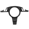 Car-styling ABS Carbon Fiber Texture Interior Steering Wheel Panel Frame Cover Trim For Porsche Cayenne 2011 2012 2013 -