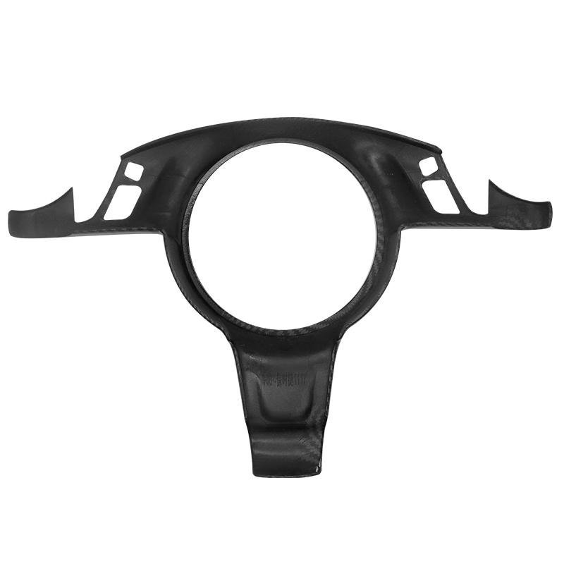 Car-styling ABS Carbon Fiber Texture Interior Steering Wheel Panel Frame Cover Trim For Porsche Cayenne 2011 2012 2013 -