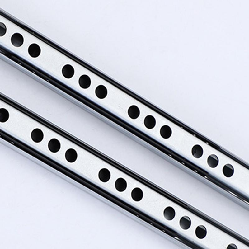 2Set Smooth Glide Bearing Drawer Slides 17Mm Wide Two Way Slide Drawer Glides 8"-17" Hardware Accessories Drawer Rail