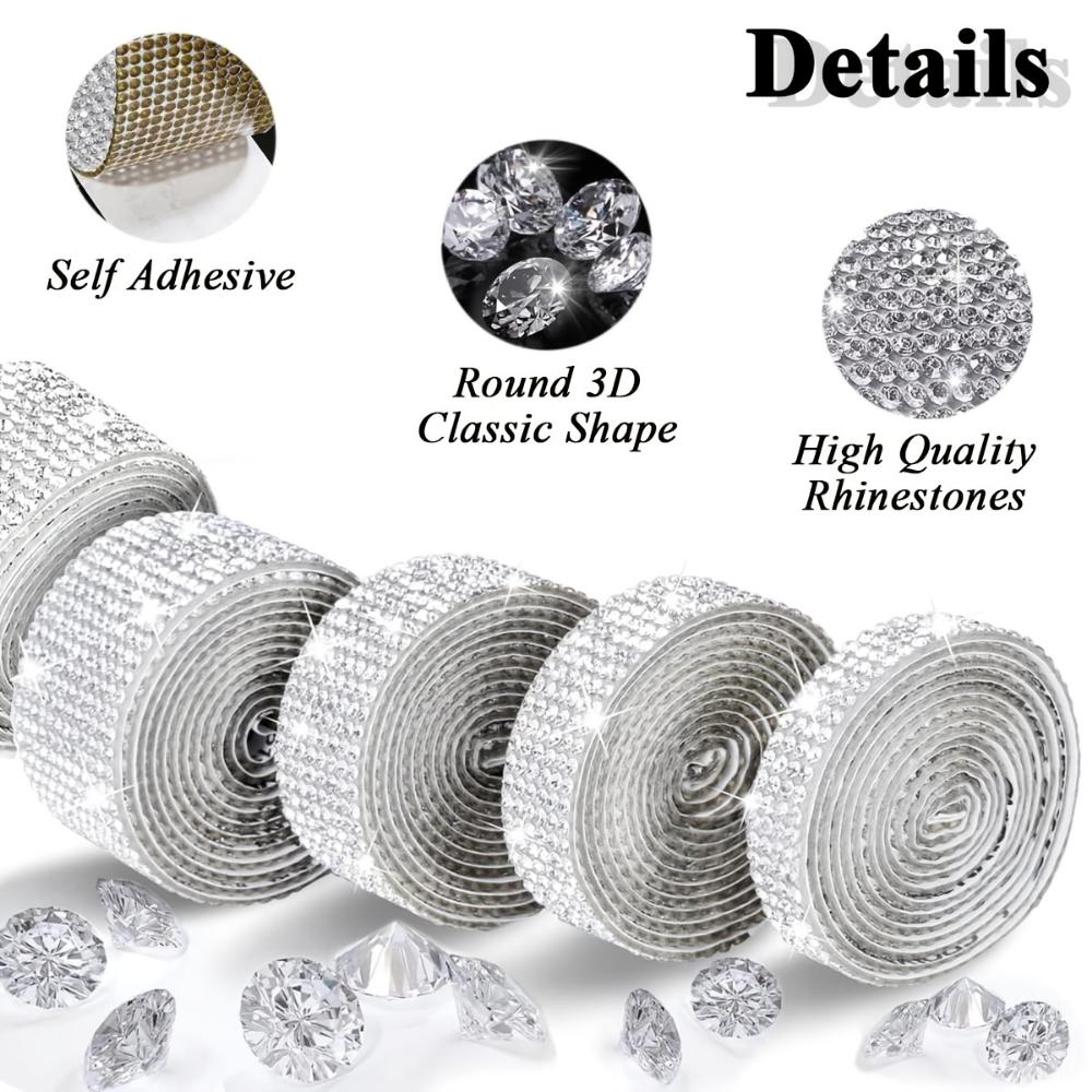 Самоклеящаяся полосатая блестящая лента-наклейка со стразами, самодельная лента для украшений, подходит для свадебных вечеринок, украшения стекла телефона в машине