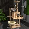 Multi-level Cat Tree with Cat's Nest Cat Scratch Board Stable Space Capsule Wear Resistant Cat Tower Kitty Play Cat Tree House