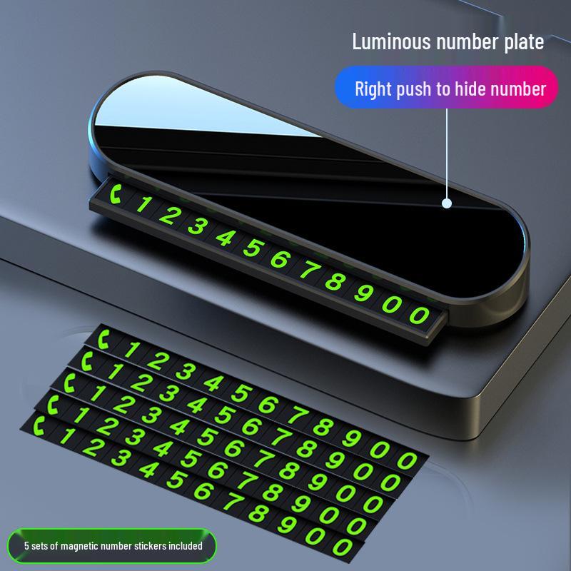 Лазерно-вырезанные таблички с номером телефона для временной парковки: Подходит для Toyota Alphard, Crown, Land Cruiser и Vellfire.