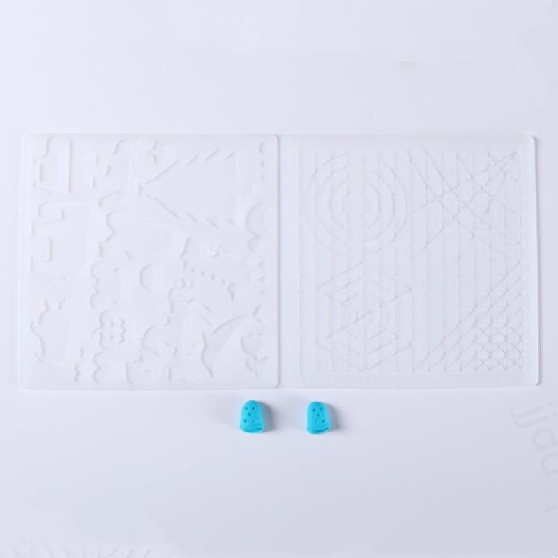 3D-ручка для рисования Силиконовый коврик DIY С 2 защитными накладками на пальцы Шаблон Инструмент для рисования Силиконовая подкладка Инструменты для рисования для детей Взрослых