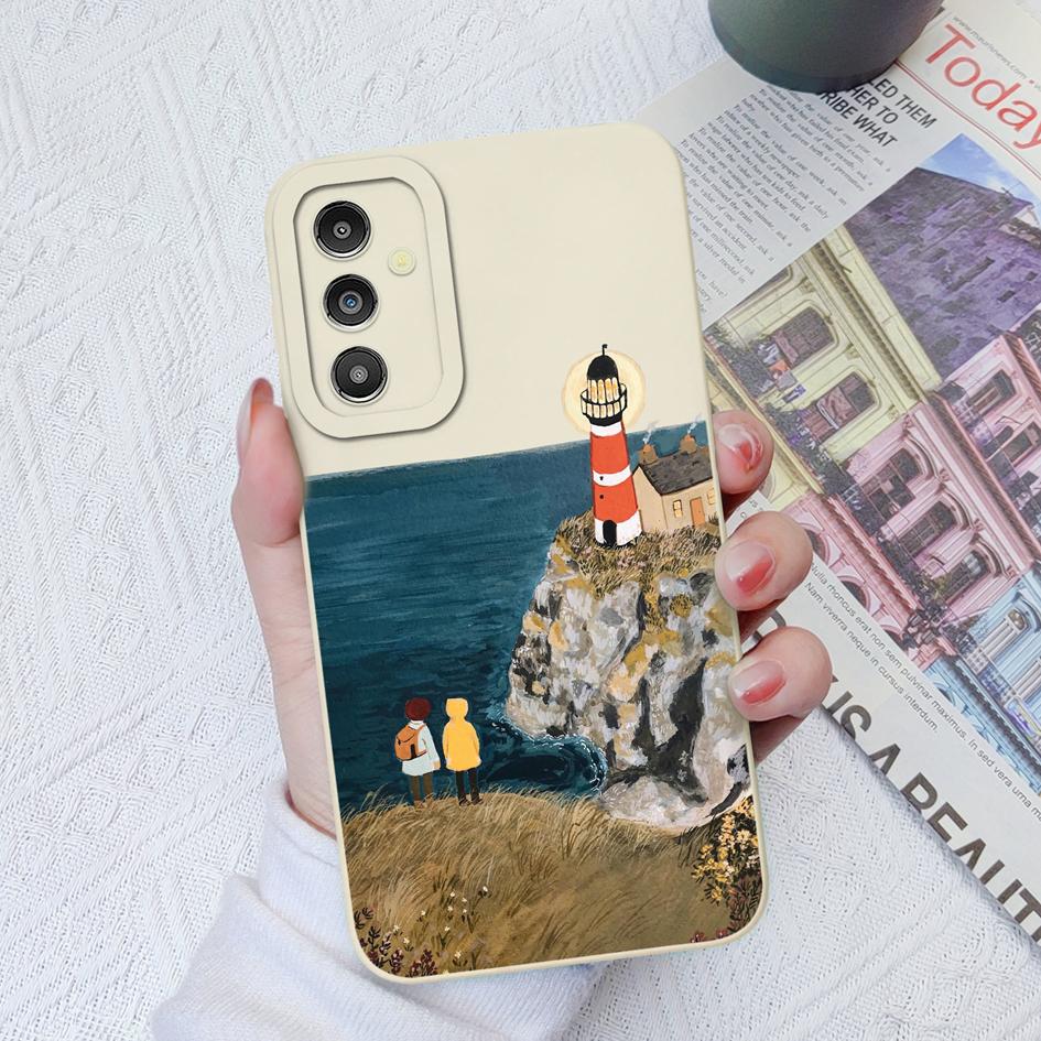 Phone Case For Samsung Galaxy M32 A32 A31 A51 A13 A14 A03 Camera Protection Soft Silicone Cover Art Sketch Fashion Cases For Samsung Fundas Bumper