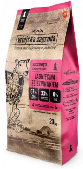 Wiejska Zagroda Dry Dog Food Lamb With Spinach Puppy S 20Kg