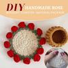 Crochet Kit for Beginners with Easy Video Tutorials – Flower Coaster for Office, Coffee Table, Home Decor, Housewarming Gift; Compatible with All