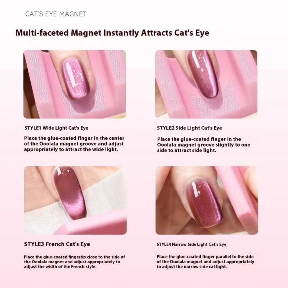 Сильный Магнитный Магнит Кошачий Глаз U-образный Дизайн Автоматический 5D Инструмент для DIY Маникюра Создание Французского Маникюра