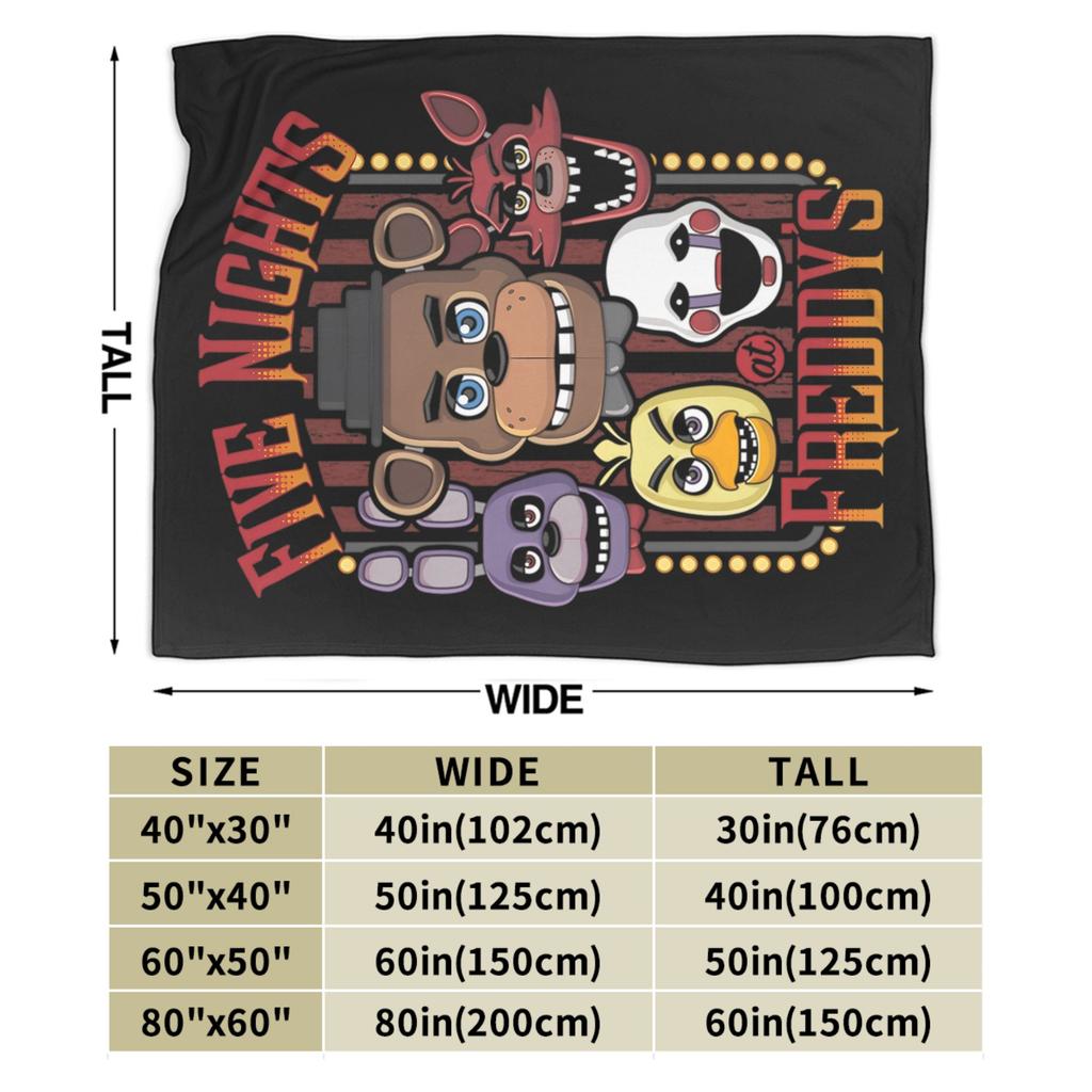 FNAF At Freddys Blanket Fleece Spring Autumn  Multi-function Ultra-Soft Throw Blanket for Sofa Travel Bedding Throws