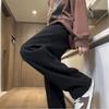 Men's Autumn Winter American Retro White Casual Pants High Street Straight Leg Loose Sports Pants Simple Versatile Long Pants