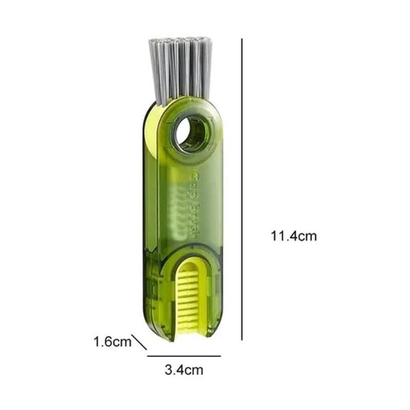 Multifunctional 3 In 1 Bottle Gap Cleaner Brush U-Shaped Cup Mouth Brush Feeding Bottle Cleaning Brush Household Kitchen Cleaner