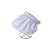 New plaid big brim sweet sunscreen empty top hat women's summer outdoor cycling breathable anti-ultraviolet sun hat tide