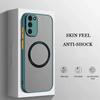 Матовый чехол для Samsung Galaxy S24 S23 S22 Ultra Plus S21 S20 FE для Magsafe, магнитный зарядный бампер, защитная крышка для камеры, принципиально