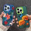Flower Patterned Anti-drop Phone Case For Samsung S24 S23 A55 A35 Xiaomi Redmi 13C Poco C65 iPhone 15 Huawei Honor Shockproof Protective Bumper Cover
