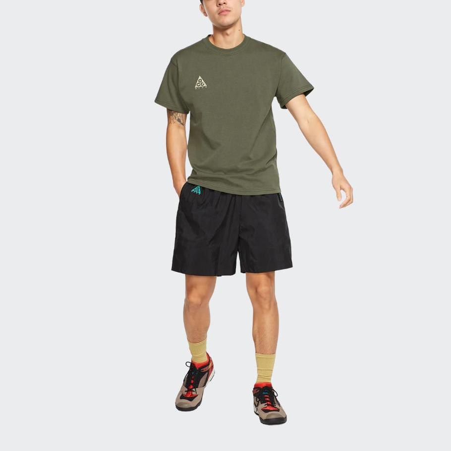 Nike Футболка с логотипом ACG, мужские топы, цвет хаки, зеленый BQ7343-325