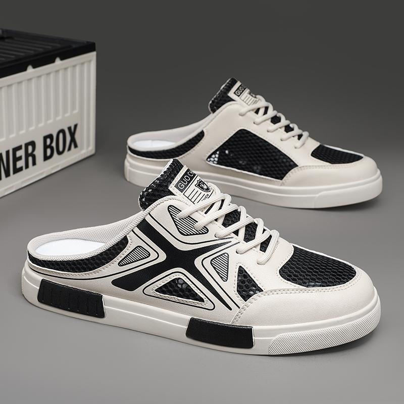 Большой размер 47 роскошные мужские полутапочки сандалии удобные дышащие повседневные туфли мужские модные кроссовки для отдыха мужские тапочки сланцы обувь мужская