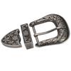 Vintage Style Handmade Carving Alloy Waist Belt Buckle Set for Collar Saddle Accessories40mm   Inner Diamter