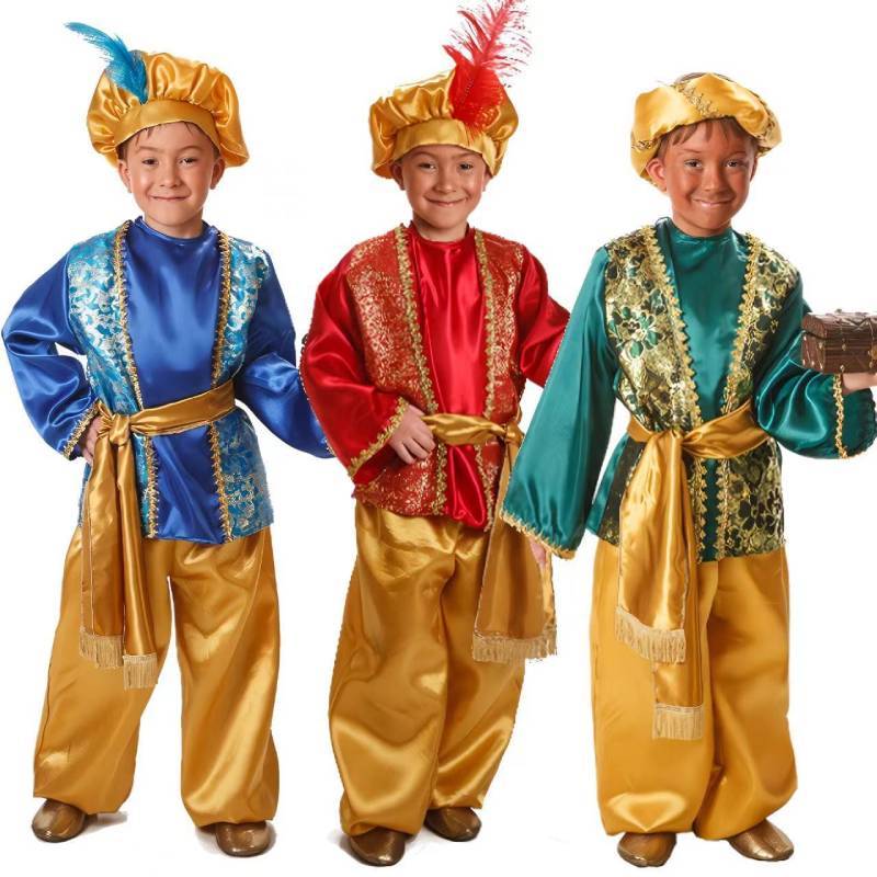 Aladdin Costume For Kids With Polyester Fabric For Stage Performance And Halloween Cosplay