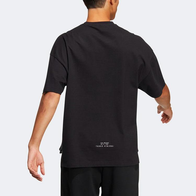 adidas Solid Color Sports Short Sleeve Tee 'Black' Men's HC9979