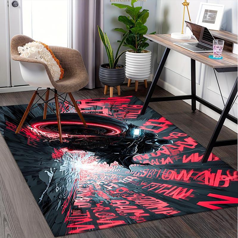 Batman,Batcycle Office Carpet Chair Mats, Home Decor Dormitory Floor Protector With Anti-Skid Backing, Large Area Coverage, Christmas Decora