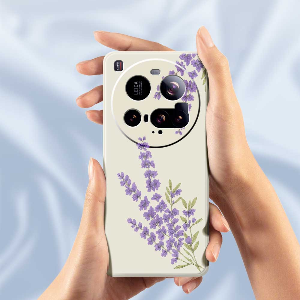 For Xiaomi 15 Ultra Case Lavender Pattern Printing Straight Edge TPU Phone Back Cover