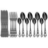 16Pcs Stainless Steel Cutlery Set Vintage Hollow Gold Tableware Knife Fork Tea Ice Spoon Dinnerware Set Wedding Party Silverware