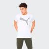 Puma Logo Print Crew Neck Short Sleeve T-Shirt Men Tops White 852308-02