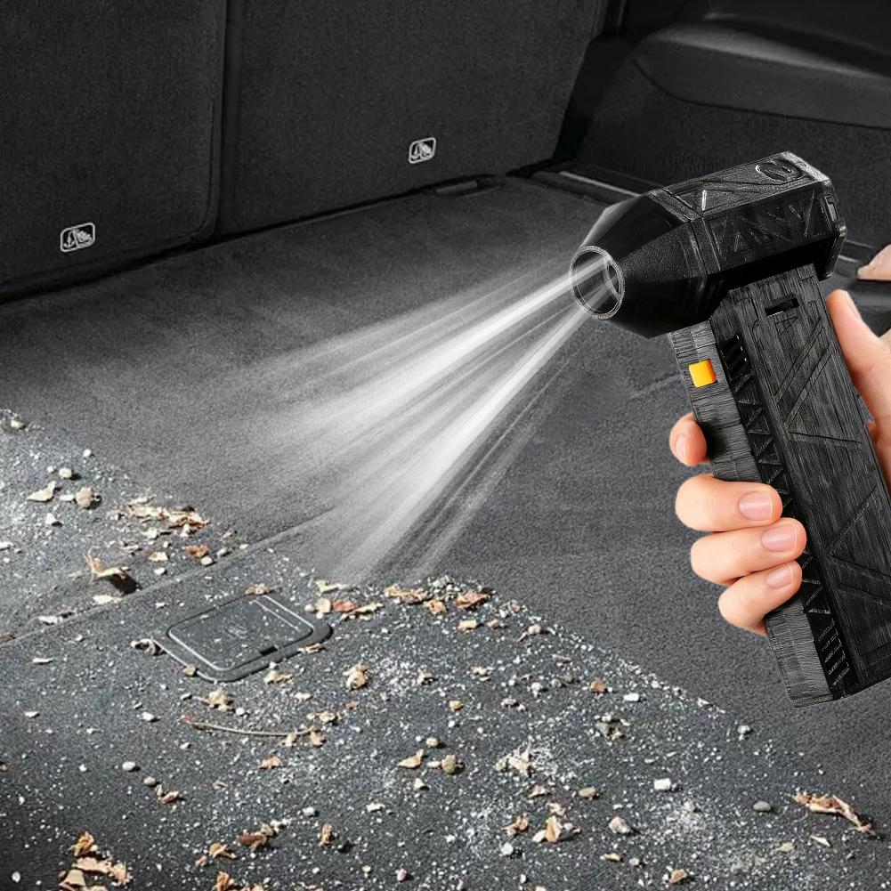 Беспроводная воздуходувка-пылесос 120 Вт Высокоскоростная ручная воздуходувка для сушки автомобиля, удаления снега и пыли, портативная, перезаряжаемая через USB-C