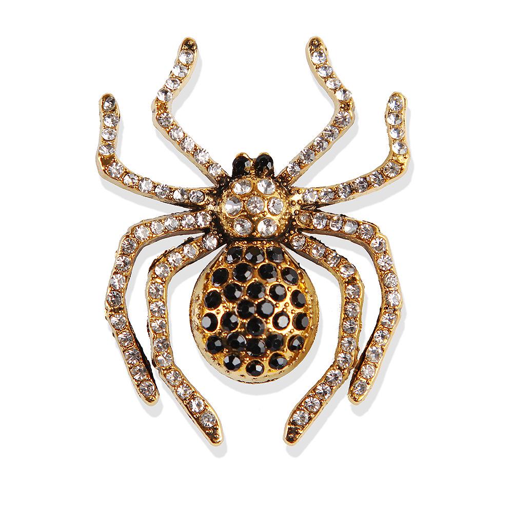 Брошь Lanhao Retro Black Diamond Spider — стильный, креативный, универсальный аксессуар