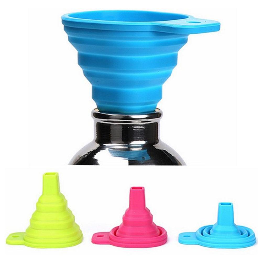 Functional Stretch Home Necessities Collapsible Kitchen Liquid Silicone Folding Funnel Oil Leak
