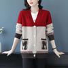 Vintage Argyle Cardigan - Classic Button Front, Cozy Long Sleeves, Relaxed Drop Shoulder - Exclusively Designed for Women, Timeless Plaid Pattern