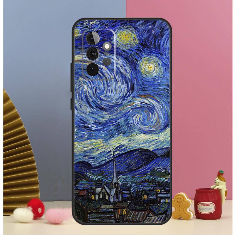 Кейс-органайзер для масляной живописи в стиле Ван Гога для Samsung Galaxy A54 A34 A24 A14 A51 A71 A12 A32 A52 A72 A13 A33 A53 A25 A15 Чехол