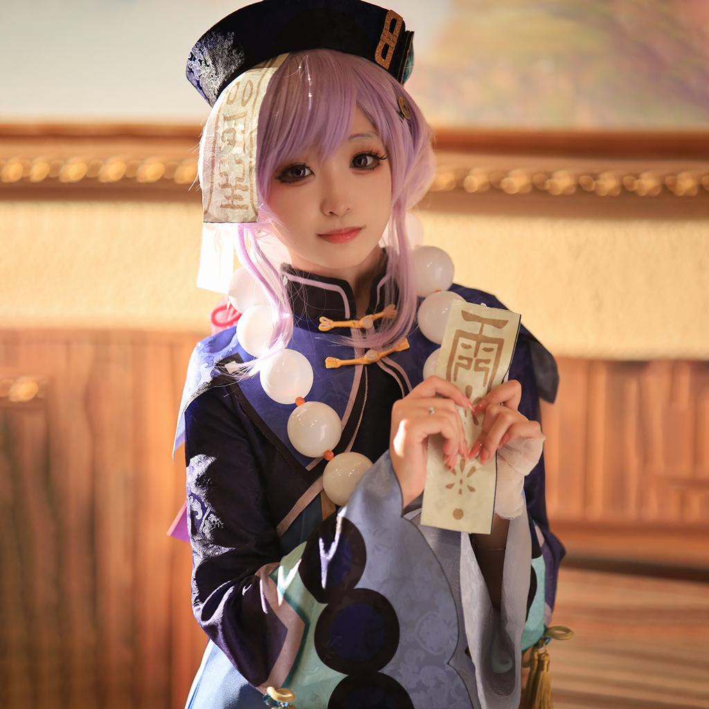 Game   Project Qiqi Cosplay   Full Wig Costume Shoes Hat Halloween Christmas Costume Zombie Kids Dress