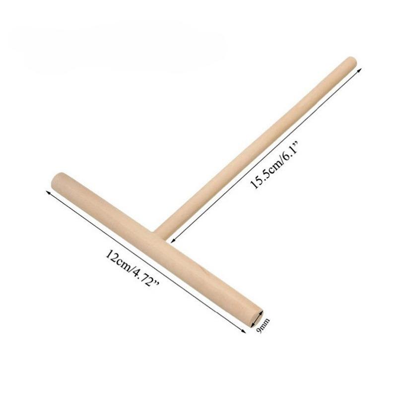 Т-образный практичный деревянный разделитель для блинов, лопатка для блинов, тортилья, намазывание теста, кухонная утварь, инструменты для пирогов, специальные принадлежности