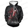 Spring Autumn Japan Ronin Samurai 3D Print Hoodies Men Women Children Hooded Harajuku Cool Swearshirts Fashion Streetwear