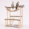 Parrot Playground, Play Stand, Exercise Toys, Parakeet Bird Wooden Perch, Gym,