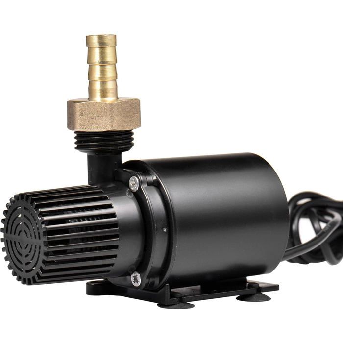 Pompe DC 12V submersible/amphibie 800 L/h - Hauteur 5 m, moteur brushless, faible bruit