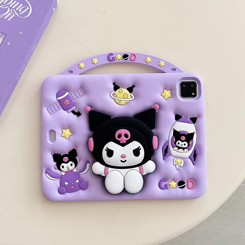 Для Huawei Honor X8A X9 11 дюймов Милый 3D Мультяшный Kuromi Hello Kitty Держатель-кольцо Ток Держатель Силиконовый Защитный Чехол для Планшета