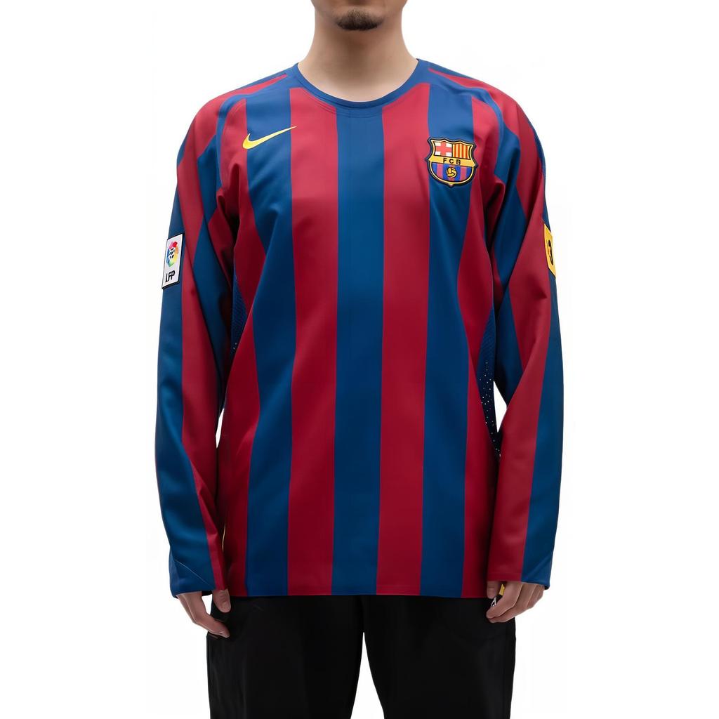 Nike ФК Барселона Роналдиньо 2005/06 Реплика с длинным рукавом Красный/Синий Мужские Топы HQ1462-471