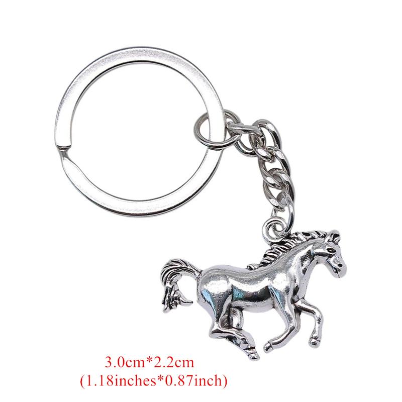 Модный брелок в виде животного, брелок в виде лошади, винтажный брелок ручной работы в виде лошади, подарки