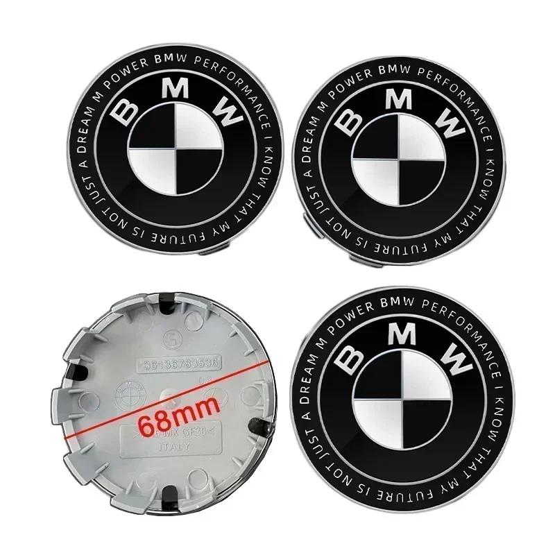 Для BMW E36 E46 E53 E90 E60 E61 E93 E87 X3 X5 F30 F20 F10 G30 Аксессуары 4 шт. 56/68 мм Колпачки ступицы центра колеса автомобиля Авто Накладки на обод