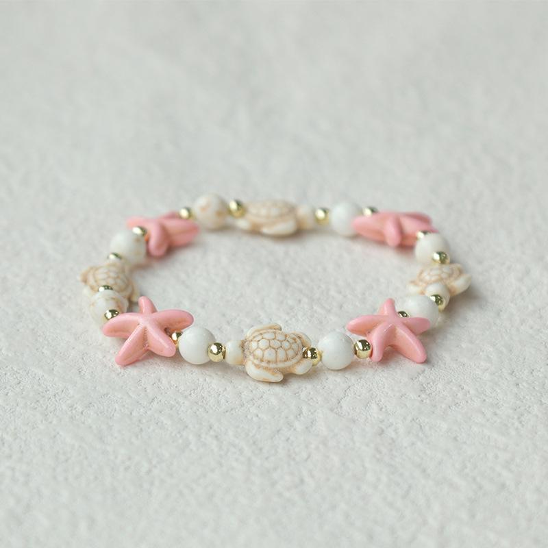 Handmade Seashell & Crushed Stone Bracelet with Lobster Clasp - Perfect Summer Travel Souvenir