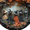 Halloween Witches Sign Gothic Witches Theme Hanging Decoration Forest Witches Sign for Doors Walls Windows Home Party Decor