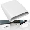 KATUR Universal Car Decorative Air Flow Intake Hood Scoop Vent Turbo Bonnet Cover White